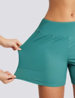 Flyleaf Women's 5" UPF 50+ High-Rise Swim Shorts 25 Flyleaf Women's 5" UPF 50+ High-Rise Swim Shorts -Baleaf Clothing Shop ecg003 2