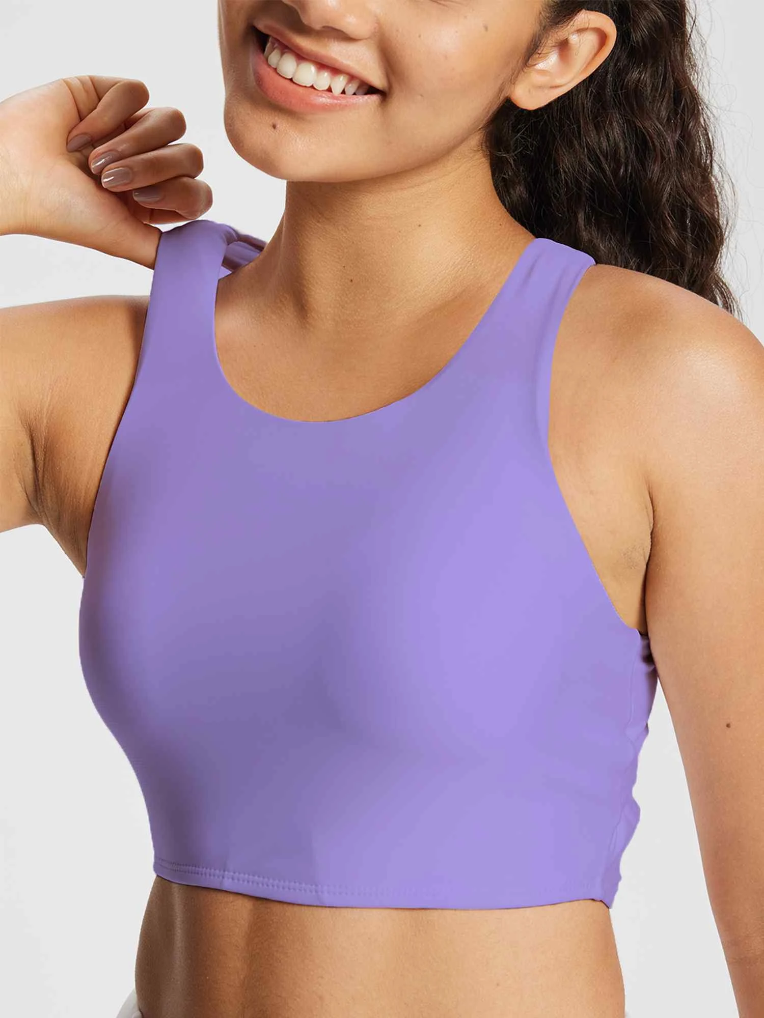 Women's Solid High-Neck Swim Bra Top 14 Women's Solid High-Neck Swim Bra Top - Image 14