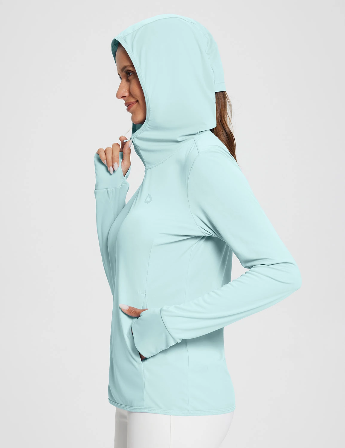 Women's UPF 50+ Lightweight Hooded Zip-Up Jacket 3 Women's UPF 50+ Lightweight Hooded Zip-Up Jacket - Image 3