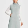 Outdoor Knit Shaker Fleece Thermal Sleeveless Dress