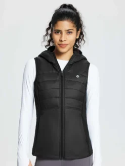 Women's Outdoor Hooded Cotton Vest -Baleaf Clothing Shop ega045 1 0ef917b0 dc97 43ff 85ed 57dbac461c48