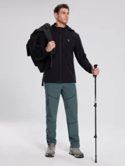 Cycling Elastic Waist Fleece Mountain Pants 37 Cycling Elastic Waist Fleece Mountain Pants -Baleaf Clothing Shop gy4733 WH 1500x2000px