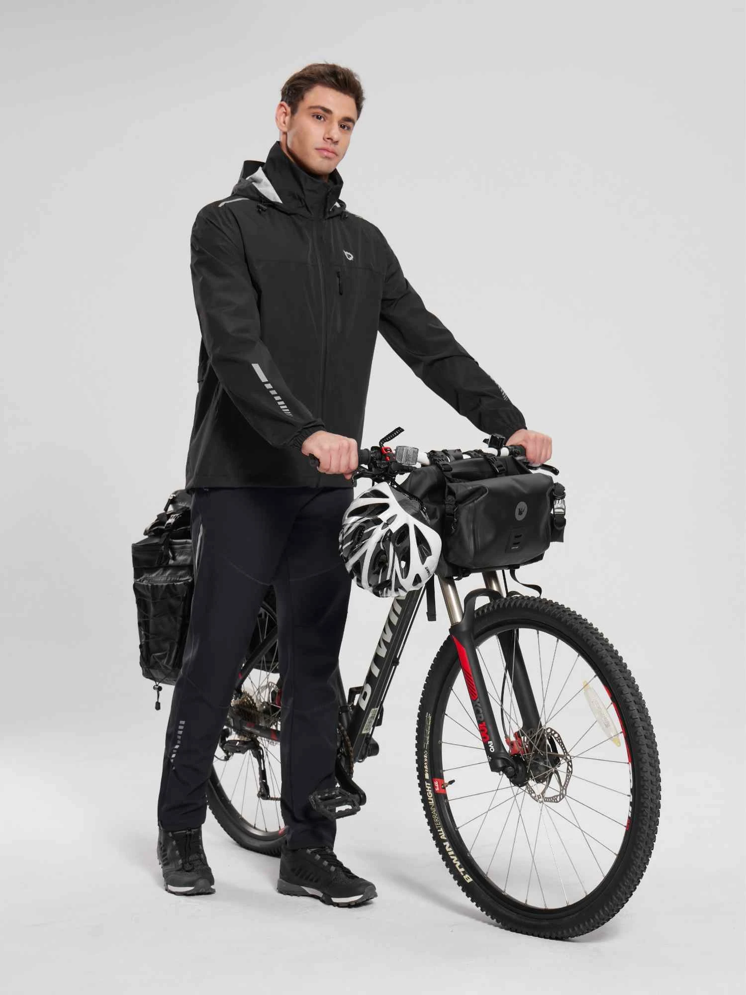 Cycling Elastic Waist Fleece Mountain Pants 1 Cycling Elastic Waist Fleece Mountain Pants